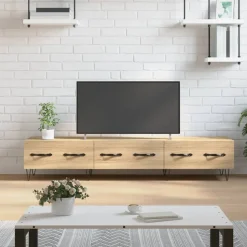 vidaXL Tv-bänk sonoma ek 150x36x30 cm konstruerat trä