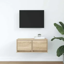 vidaXL TV-bänk 60x31x25,5 cm konstruerat trä Sonoma ek