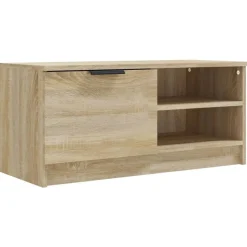 vidaXL Tv-bänk sonoma-ek 80x35x36,5 cm konstruerat trä
