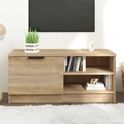 vidaXL Tv-bänk sonoma-ek 80x35x36,5 cm konstruerat trä