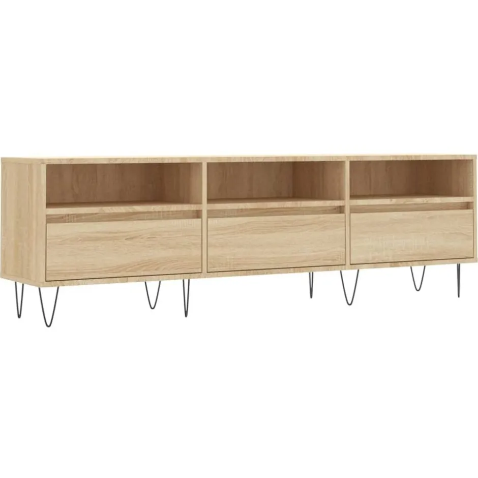 Discount vidaXL Tv-bänk sonoma-ek 150x30x44,5 cm konstruerat trä Sonoma ek
