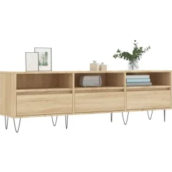 Discount vidaXL Tv-bänk sonoma-ek 150x30x44,5 cm konstruerat trä Sonoma ek