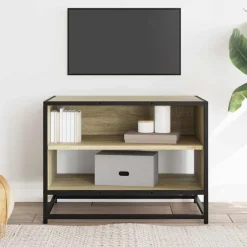 Outlet vidaXL Tv-bänk sonoma-ek 61x40x46 cm konstruerat trä och metall Sonoma ek