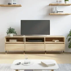 Discount vidaXL Tv-bänk sonoma-ek 150x30x44,5 cm konstruerat trä Sonoma ek