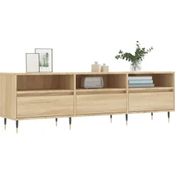 Discount vidaXL Tv-bänk sonoma-ek 150x30x44,5 cm konstruerat trä Sonoma ek