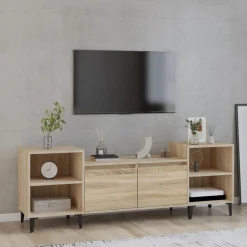 Clearance vidaXL Tv-bänk sonoma-ek 160x35x55 cm konstruerat trä Sonoma ek