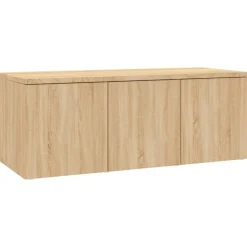 Online vidaXL Tv-bänk sonoma-ek 80x34x30 cm konstruerat trä Sonoma ek