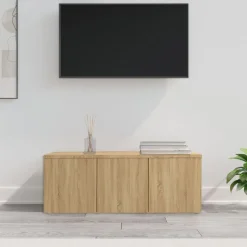 Online vidaXL Tv-bänk sonoma-ek 80x34x30 cm konstruerat trä Sonoma ek