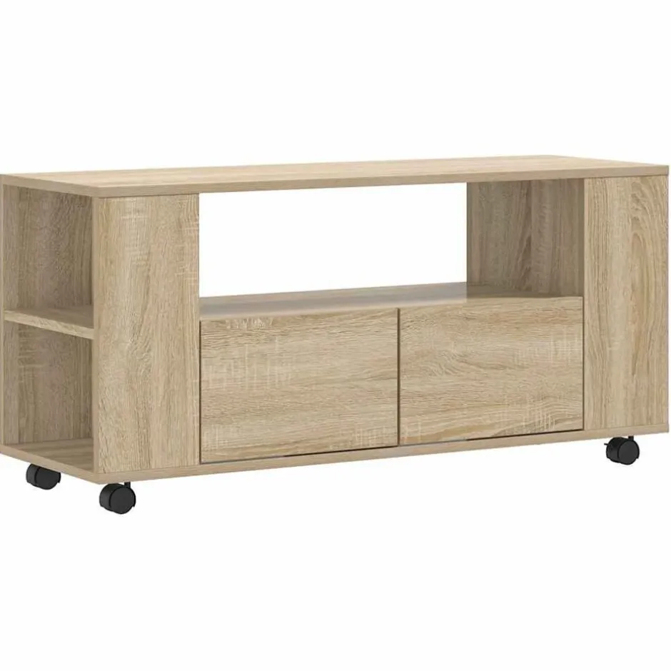 Hot vidaXL Tv-bänk sonoma-ek 102x34,5x43 cm konstruerat trä Sonoma ek