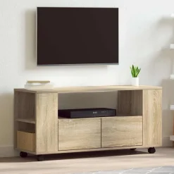 Hot vidaXL Tv-bänk sonoma-ek 102x34,5x43 cm konstruerat trä Sonoma ek