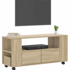 Hot vidaXL Tv-bänk sonoma-ek 102x34,5x43 cm konstruerat trä Sonoma ek
