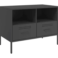 vidaXL Tv-bänk svart 68x39x50,5 cm stål