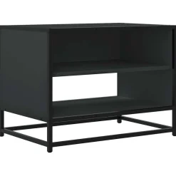 Hot vidaXL Tv-bänk 61x40x46 cm konstruerat trä och metall Svart