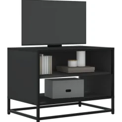 Hot vidaXL Tv-bänk 61x40x46 cm konstruerat trä och metall Svart