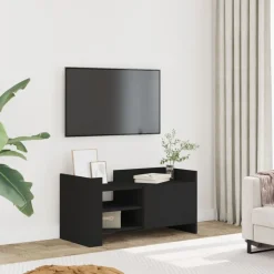 vidaXL Tv-bänk svart 80x35x40 cm konstruerat trä