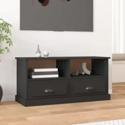 Outlet vidaXL Tv-bänk 93x35,5x45 cm konstruerat trä Svart