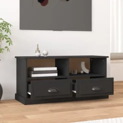 Outlet vidaXL Tv-bänk 93x35,5x45 cm konstruerat trä Svart
