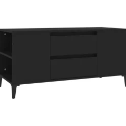 vidaXL Tv-bänk svart 102x44,5x50 cm konstruerat trä
