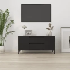 vidaXL Tv-bänk svart 102x44,5x50 cm konstruerat trä