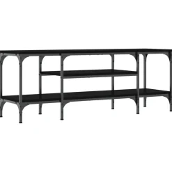 vidaXL Tv-bänk svart 121x35x45 cm konstruerat trä & järn