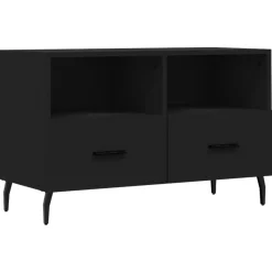 vidaXL Tv-bänk svart 80x36x50 cm konstruerat trä