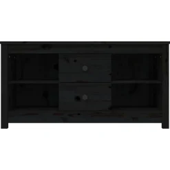 Clearance vidaXL Tv-bänk 103x36,5x52 cm massiv furu Svart