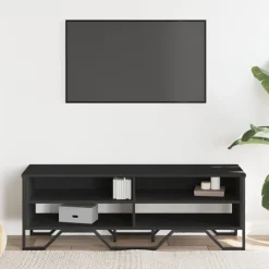 vidaXL Tv-bänk svart 122x34x41 cm konstruerat trä