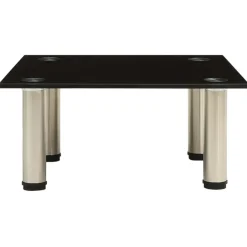 Discount vidaXL TV-bänk 40x35x17 cm härdat glas Svart