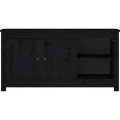 Hot vidaXL Tv-bänk 103x36,5x52 cm massiv furu Svart
