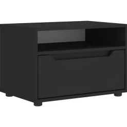 vidaXL TV-bänk VISNES svart 60x40x38 cm konstruerat trä