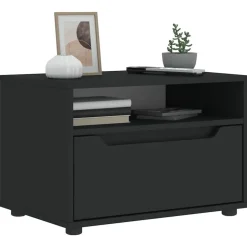 vidaXL TV-bänk VISNES svart 60x40x38 cm konstruerat trä