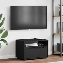 vidaXL TV-bänk VISNES svart 60x40x38 cm konstruerat trä