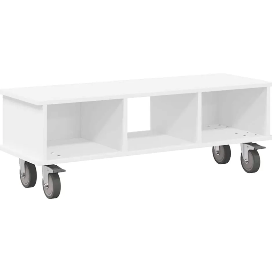 vidaXL TV-bänk 100 x 35 x 35 cm Konstruerat trä Vit
