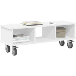 vidaXL TV-bänk 100 x 35 x 35 cm Konstruerat trä Vit