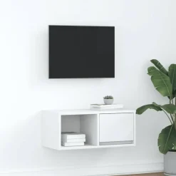 vidaXL TV-bänk vit 60x31x25,5 cm konstruerat trä