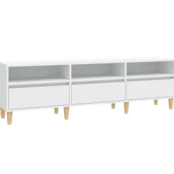 vidaXL Tv-bänk vit 150x30x44,5 cm konstruerat trä