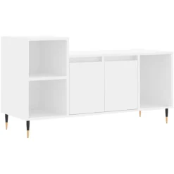 vidaXL Tv-bänk vit 100x35x55 cm konstruerat trä