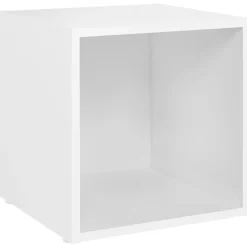 vidaXL Tv-bänk vit 37x35x37 cm konstruerat trä