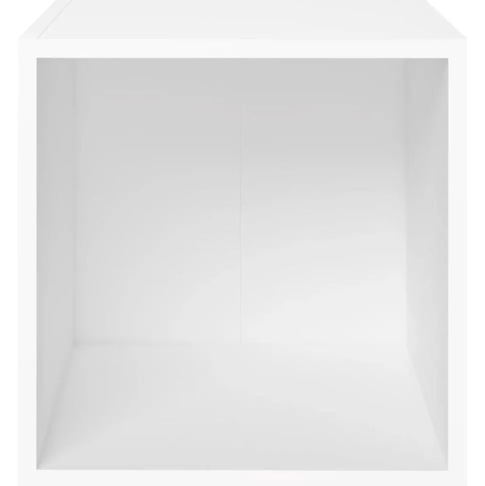 vidaXL Tv-bänk vit 37x35x37 cm konstruerat trä