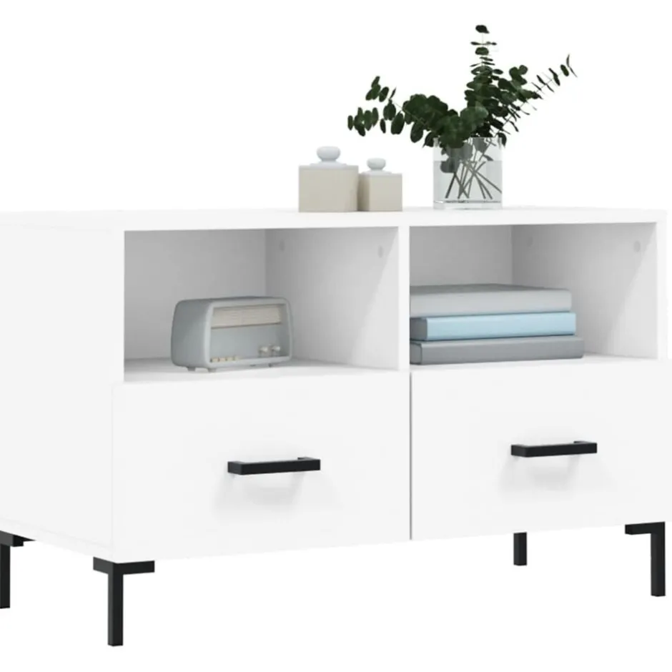 Sale vidaXL Tv-bänk 80x36x50 cm konstruerat trä Vit