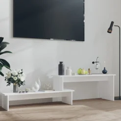 vidaXL Tv-bänk vit 180x30x43 cm konstruerat trä