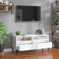 Discount vidaXL Tv-bänk 100x34,5x44,5 cm konstruerat trä Vit