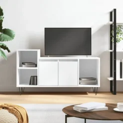 Outlet vidaXL Tv-bänk 100x35x55 cm konstruerat trä Vit