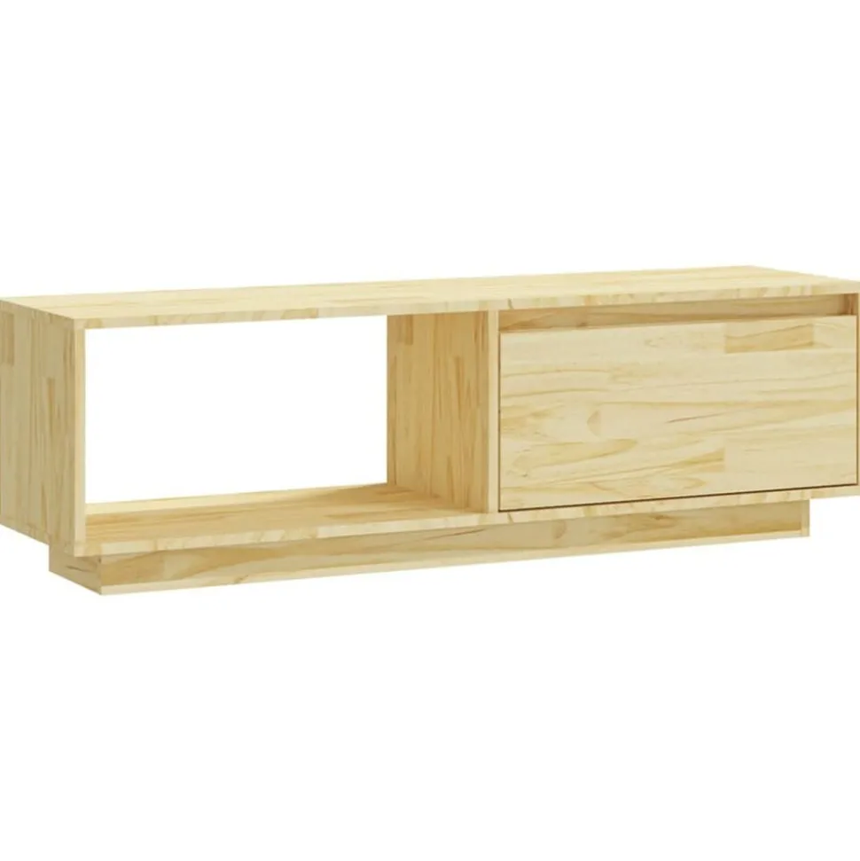 vidaXL Tv-bänk 110x30x33,5 cm massiv furu