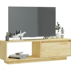 vidaXL Tv-bänk 110x30x33,5 cm massiv furu