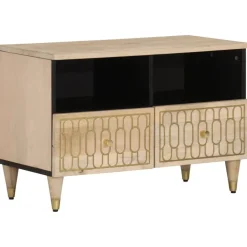 Hot vidaXL Tv-bänk 70x33x46 cm massivt mangoträ Brun