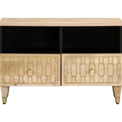 Hot vidaXL Tv-bänk 70x33x46 cm massivt mangoträ Brun
