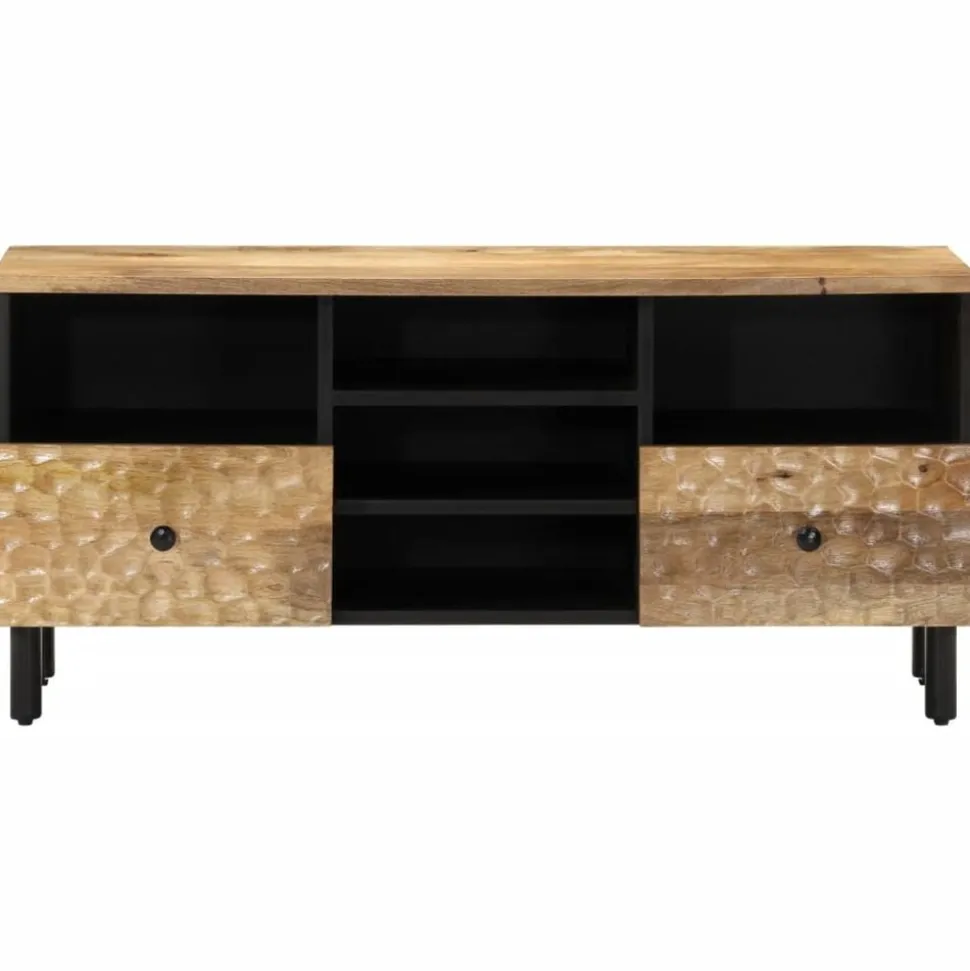 vidaXL Tv-bänk 100x33x46 cm massivt mangoträ
