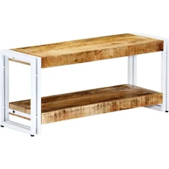 Sale vidaXL TV-bänk 90x30x40cm massivt mangoträ Vit