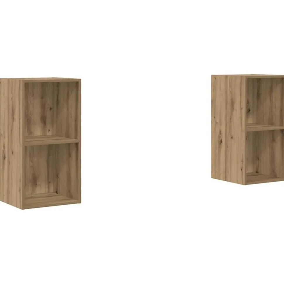 vidaXL TV-bänkset 2 pcs Artisan Ek 37 x 37 x 72 cm Konstruerat trä